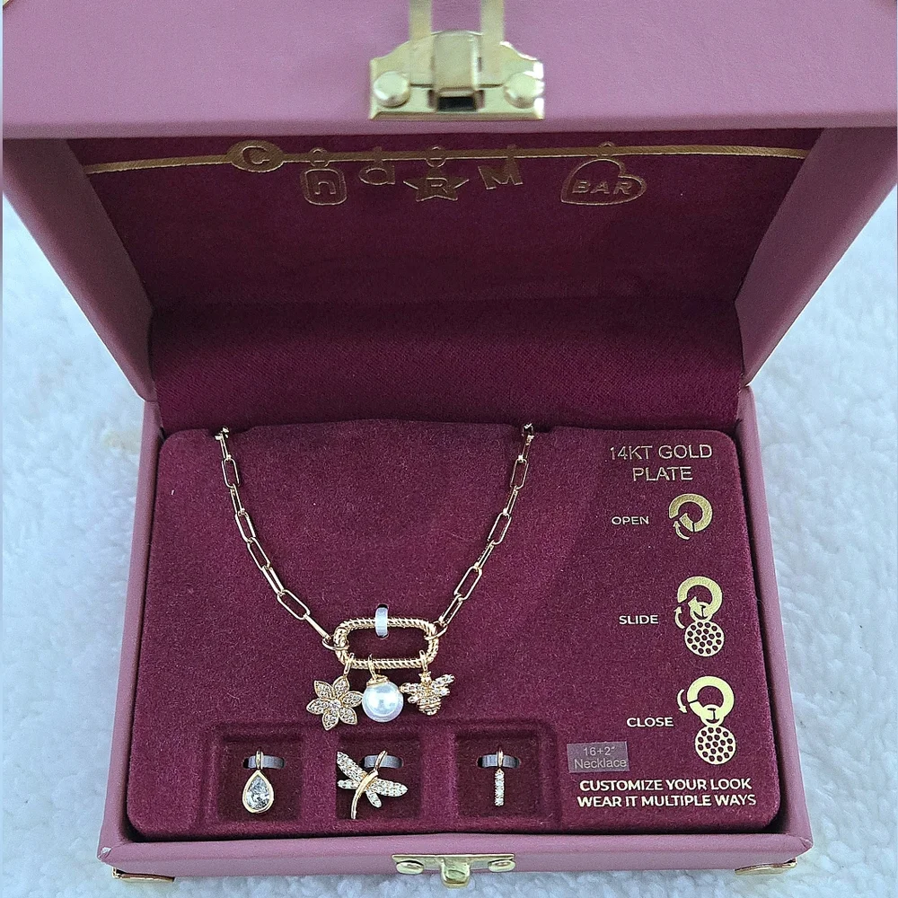 Charm Bar Interchangeable Charms Necklace - NIB - Picture 16 of 16